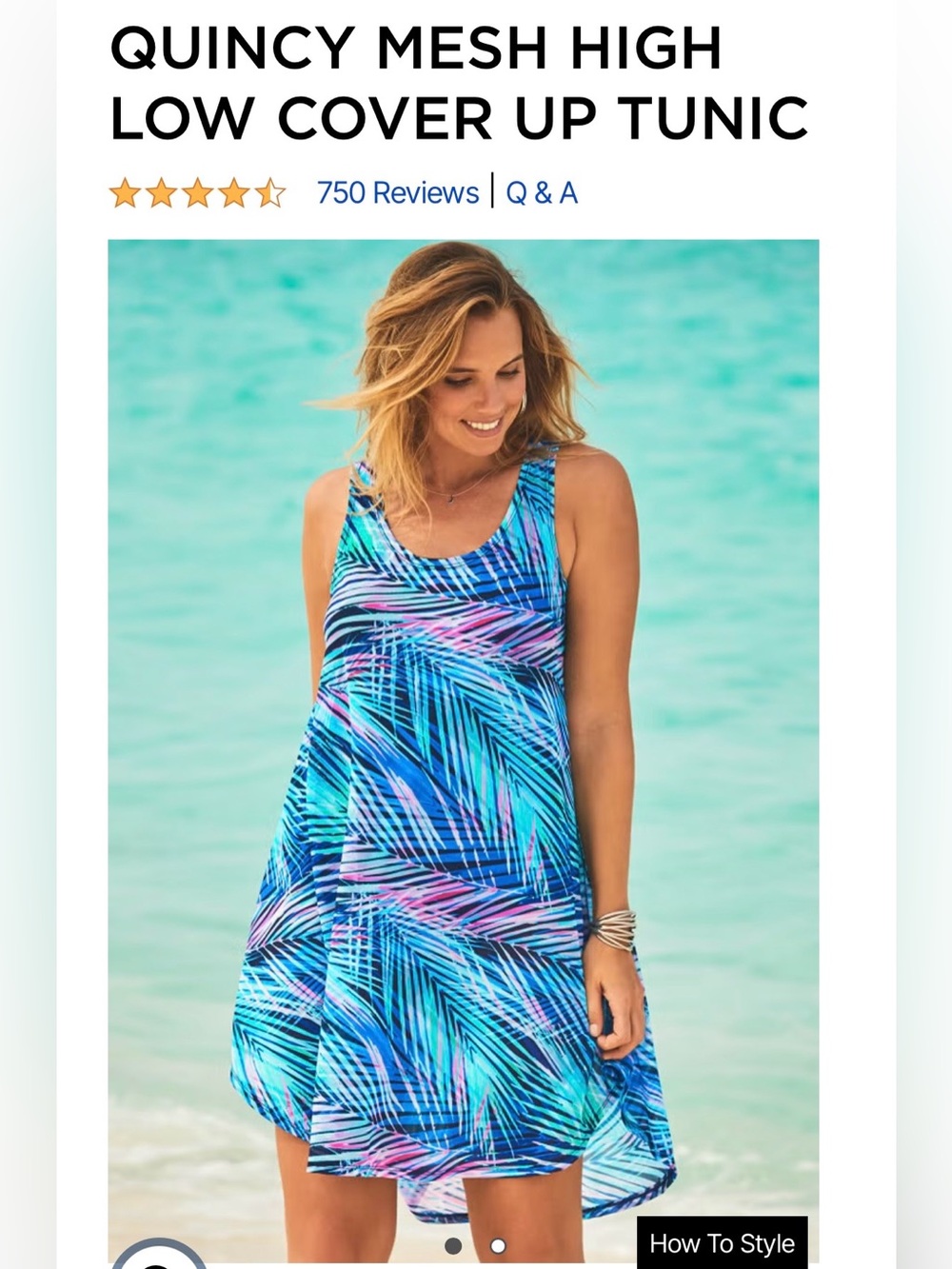 Swimsuits For All Plus Size 22/24 Quincy High Low Mesh Tunic Coverup LOT OF TWO